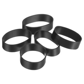 QUARKZMAN 100 Stück Gummibänder, 17x6mm Gummibänder Ringe Kabelbinder Starke Elastische Bänder Rutschfest für Kabelumwicklung Taschenverpackungen, Schwarz
