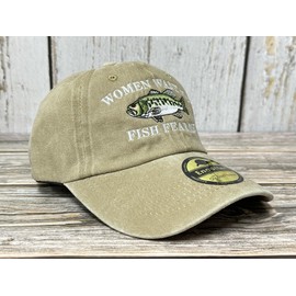 Enodtter Fish Fear Me Women Want Me Hat, Washed Khaki Embroidery Trout Baseball Cap for Men, Embroidered Trucker Hat Adjustable Dad Hats