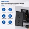 ELEGRP Decorator Receptacle, 15A 125V Standard Electrical Wall Outlet, 2