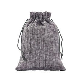 YoungJewl 50pcs Gray Colors Small Burlap Gift Bags with Drawstring Jewelry Pouches for Wedding Favors Birthday Party Christmas DIY Craft Home Supplies(2.75x3.54inch)