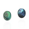 Cute Inlay Abalone Shell Oval .925 Sterling Silver Stud Earrings
