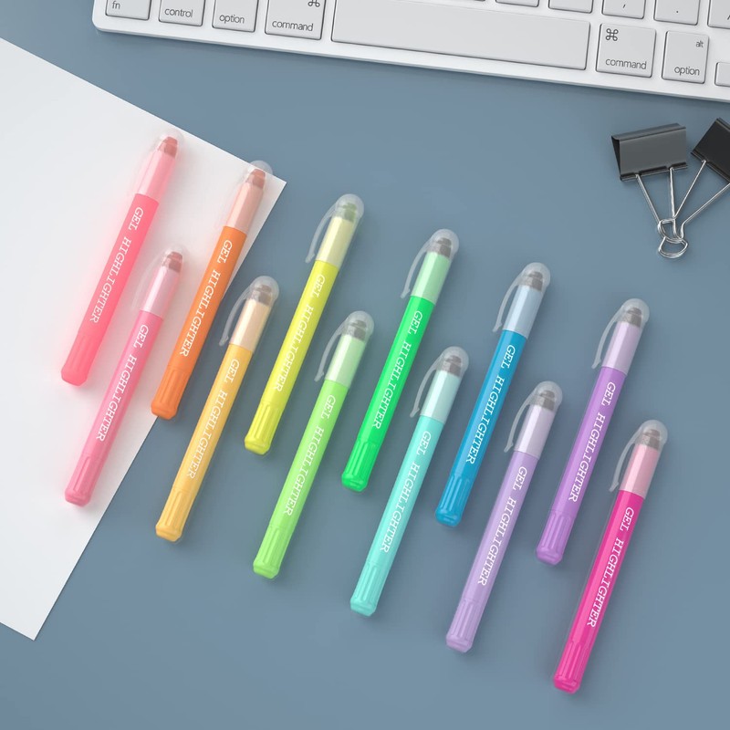 feela 12 Colors Bible Gel Highlighters, Gel Highlighter Markers Study