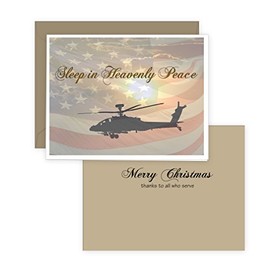 AV8America Military Christmas Card, Sleep in Heavenly Peace, Package of 6