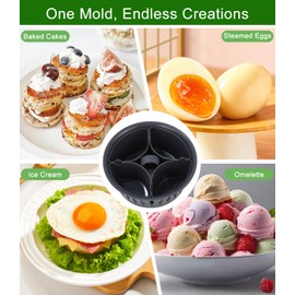 Egg Boiler and Poached Egg Mould for Thermomix Accessories, Compatible with Thermomix TM6, TM7, TM31 Accessories, BPA-Free, for 4 Poached Eggs and 6 Boiled Eggs, Multifunctional Kitchen Accessories