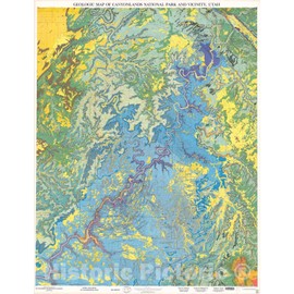 Historic Pictoric Map : Geologic map of Canyonlands National Park and Vicinity, Utah, 1982 Cartography Wall Art : 24in x 30in
