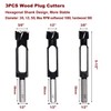 SICWOOD 3PCS Wood Plug Cutters Set, Wood Tenon Maker Dowel