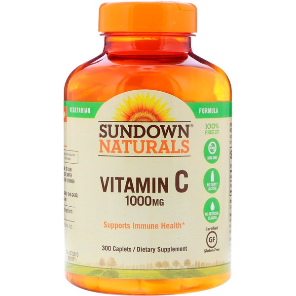 Sundown Vitamin C, 1000 Mg, High Potency, 300 Count Bottles