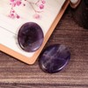 Nupuyai Nupuyai 2pcs Amethyst Oval Thumb Worry Stone Set, Energy