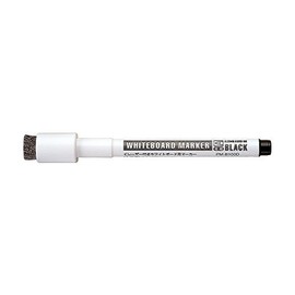 Kokuyo PM-B100D Dry Erase Markers with Eraser and Magnet, Extra Fine Point, Black, Set of 3