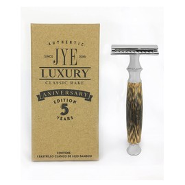 Rastrillo Vintage De Lujo Bamboo, corte profesional, incluye navajas doble filo de regalo, Rastrillo desarmable. Rastrillo de Acero Inoxidable