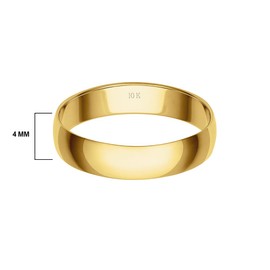 4MM Men's Gold Wedding Band - Lightweight Wedding Ring for Men; 10K or 14K Gold Jewelry in Yellow, White, or Rose Gold; Plain Mens Wedding Band; Classic Gold Rings for Men by Brilliant Expressions,
