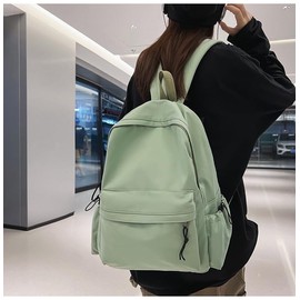 NIORYUZ Cute Backpack Basic Office Laptop Travel Outdoor Lightweight School Children Preppy (Black)