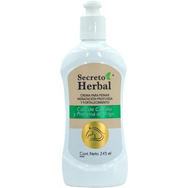 Secreto Herbal Crema Para Peinar Hidratación Profunda y Fortalecimiento con Cola de Caballo y Proteína de Trigo 245 ml