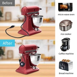 EyeIslet Cord Organizer for Appliances, 6 Pack Cord Wrapper Holder Winder Hider Keeper for Kitchen Appliances, Mixer, Blender, Coffee Maker, Air Fryer and Pressure Cooker, Blue