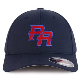 Trendy Apparel Shop Puerto Rico PR Flexfit Gorra ajustada bordada, marino, XXXX-Large