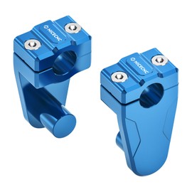 NICECNC Handlebar Raise 2" Risers Clamps Fits 7/8" Bar Compatible with Yamaha Raptor 700 2013 2014-2020 2021 2022 2023 2024, 700R 2013-2024 Blaster 200 1988-2000 2001, Banshee 350 1987-2001 Blue