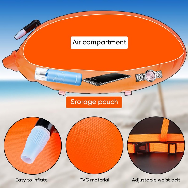 Swim Buoy for Open Water 2 Pack, 20L Swim Safety