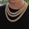 ICEDATA Mens Cuban Link Chain 13MM Width Cuban Chain Necklace