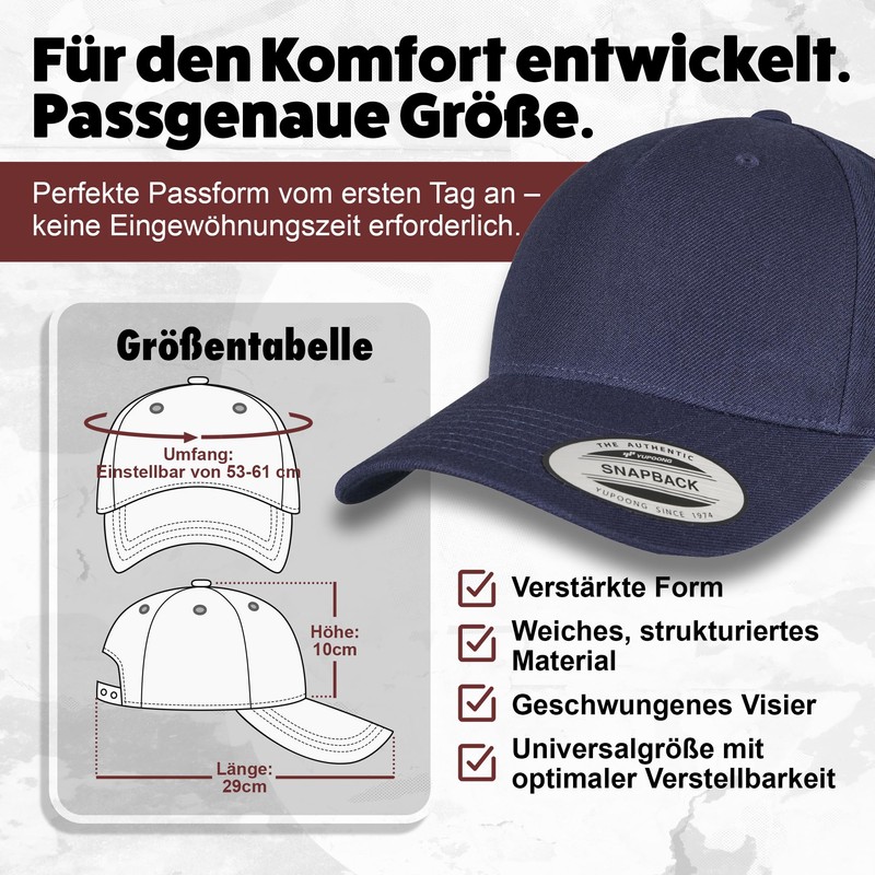 tshirtladen Snapback Cap Bester Papa DER Welt - Gift for
