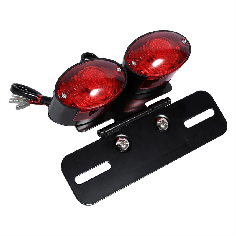 Motorcycle lamp dual Cat Eye Custom License Plate Holder rear