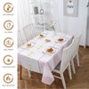 137*180cm Pink PVC TableCloth Party Wipeable Table Cloth Rectangular,Easter Eggs