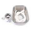 Small RV Sink,Stainless Steel Caravan Camper Sink with Water Pipe,