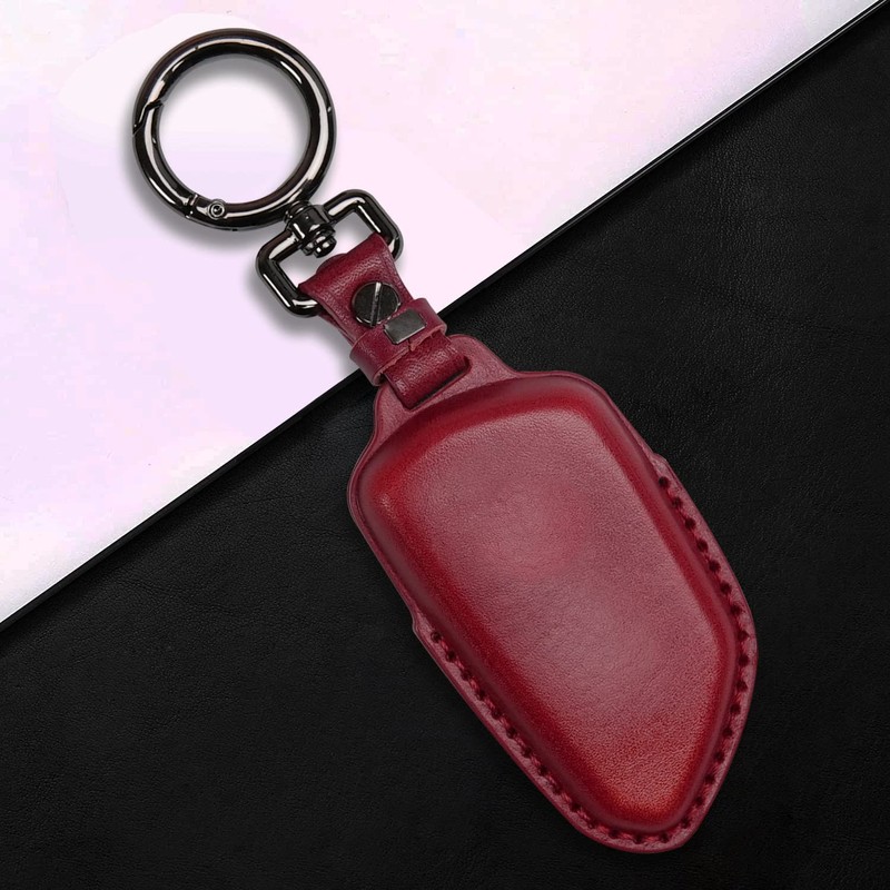 Tukellen for Volkswagen Leather Key Fob Cover Compatible with VW