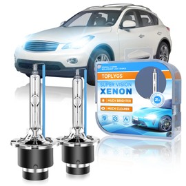 TOPLYGS D2S HID Xenon Headlight Bulb Compatible with Infiniti FX35 FX37 FX45 FX50 G25 G35 G37 2003-2013 EX35 EX37 2008-2013 M35 2006-2008, 8000K Blue, 35W OEM High Low Beam Xenon Lights, Pack of 2