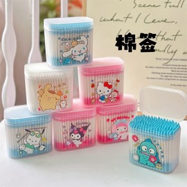 Portable Hygienic Swirl Cotton Swabs A5, Double-Ended (Lamb Head) for Ear Cleaning and Makeup One Size/Cat 40ea