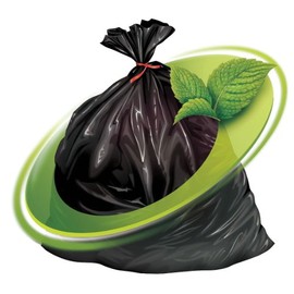 Mint-X Rodent Repellent Trash Bags, 1.7 Mil, Flat Seal, 46" Height x 33" Length, Black (Pack of 100) (MX3346STB)