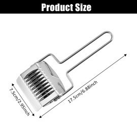 Premium Stainless Steel Noodle Cutter - Lattice Roller Pasta Maker for Spaghetti & Dough Pressing - Essential Kitchen Cooking Tool