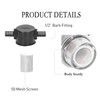 3/8 Inch Water Pump Strainer Hose Barb In-Line Strainer Twist-On