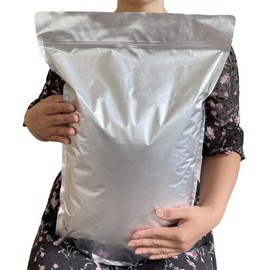 PERCUST Rice Storage Bag, 22.0 lbs (10 kg), Rice Storage Container, Aluminum Bag, Zipper Included, Zipper Included, Blackout Bag (3XL: Rice Bag, 22.0 lbs (10 kg) Pack of 5)