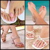 Kiiwah 130 Pcs Toes Nail Forms for Polygel, Reusable Square