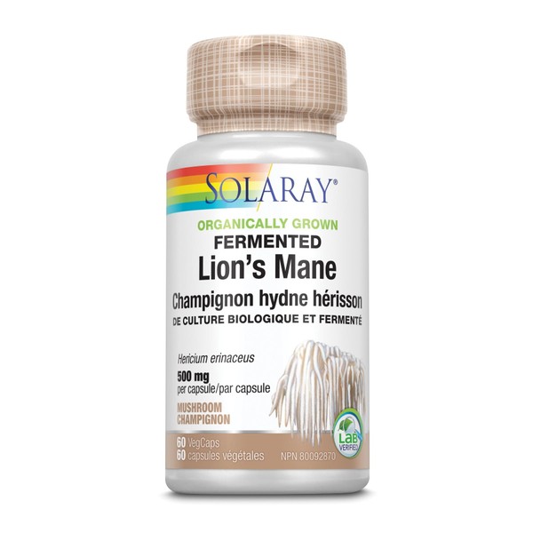 Solaray Fermented Lion's Mane 500mg 60 Veggie Caps