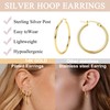 LOLIAS 5 Pairs of Hoop Earrings 925 Silver / Gold