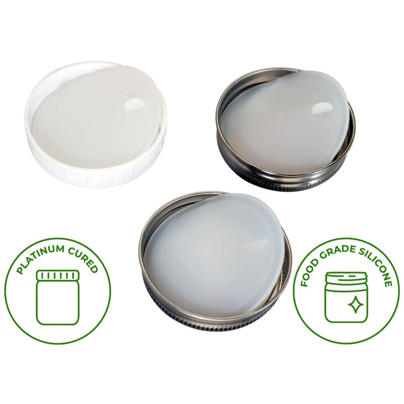 Leak Proof Platinum Silicone Sealing Lid Inserts/Liners for Mason Jars