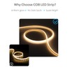 Samsion 65.6FT COB Led Strip Lights Outdoor Waterproof 20M Dimmable