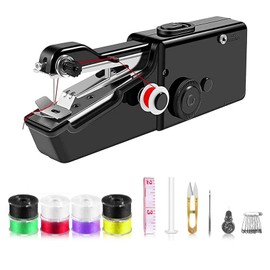 Handheld Sewing Machine - Quick Sew Mini Portable Electric Sewing Machine For Beginners Adults, Quick Stitching with Accessory Kit, Suitable for DIY Projects at Home or Travel (Black)