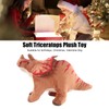 Soft Stuffed Triceratops Toy Cartoon Multi Function Stimulation Triceratops Plush