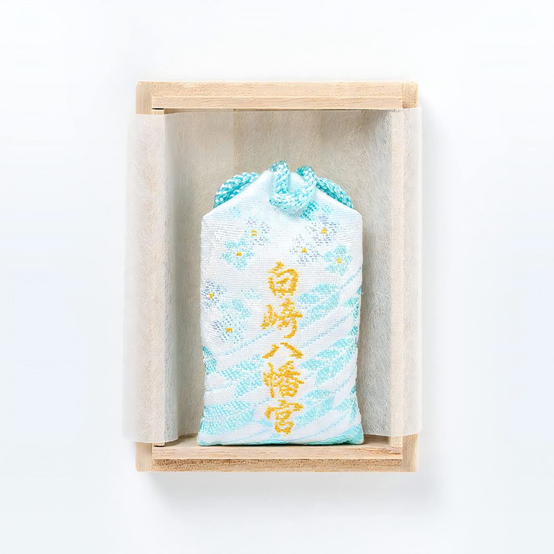 Premium Paulownia Box Praying Amulet for Successful Success Blue Praying