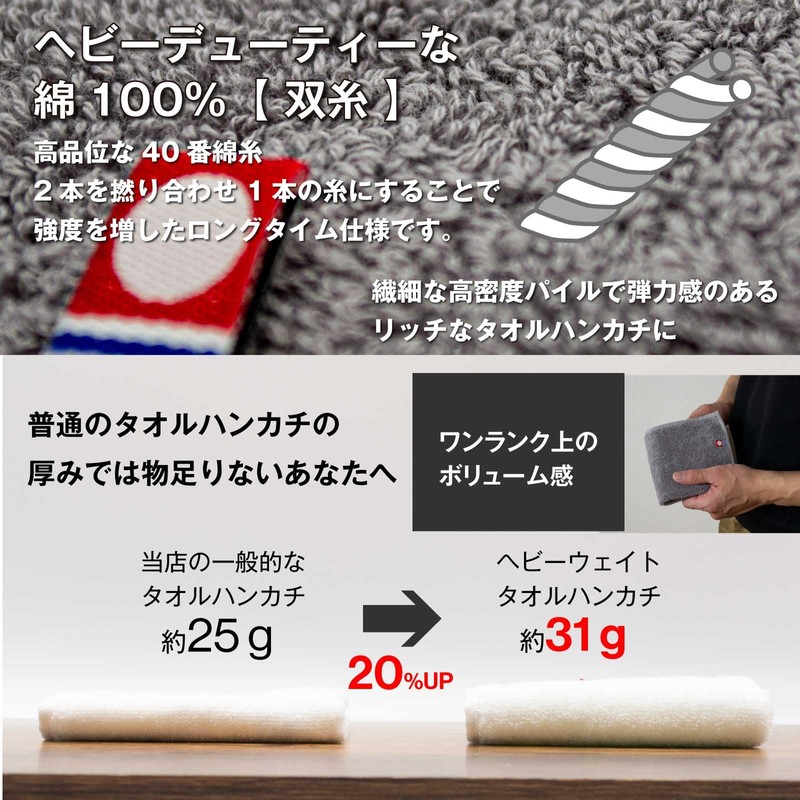 [19inch] Imabari Towel Handkerchief 3 Pieces Fluffy Soft and Gentle