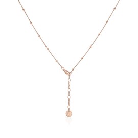Mary & Jules Women's Rose Gold Necklace Made of Recycled 925 Sterling Silver, Gold-Plated - Chain Rose Gold for Women and Girls, Women's Rose Gold, Skin-friendly and Durable, Sterling Silver