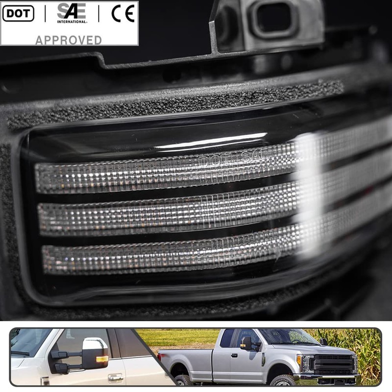 2Pcs Sequential LED Side Mirror Marker Light for Ford F150