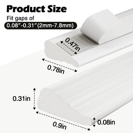Tromlycs Window Gap Filler Sealing Weather Strip Draft Stopper for Windows Weather Stripping Door Seal Strip White Weatherstripping 118 Inch