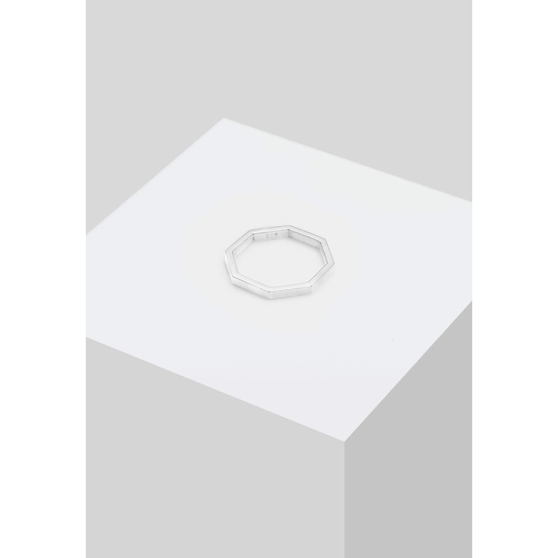 Elli Women's Pinky Octagon Shape Geo Look Ring in 925