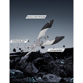 pullther fishing Fishing Split Ring Pliers, Stainless Steel Fishing Tools, Fishing Multitool for Saltwater Freshwater with Braid Line Cutter