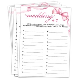 HONPHAX Bridal Shower Games Wedding Shower Games Cards Engagement Party Games Bridal Games for Showers, Wedding Games for Reception 30pcs - Rehearsal Dinner Activities Game Card/HL 011