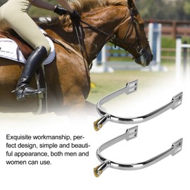 01 02 015 Horse Spur, Zinc Alloy Boot Spurs Simple Riding with Rotatable Copper Rowel for Entertainment for Equestrian Competition for Horse Training