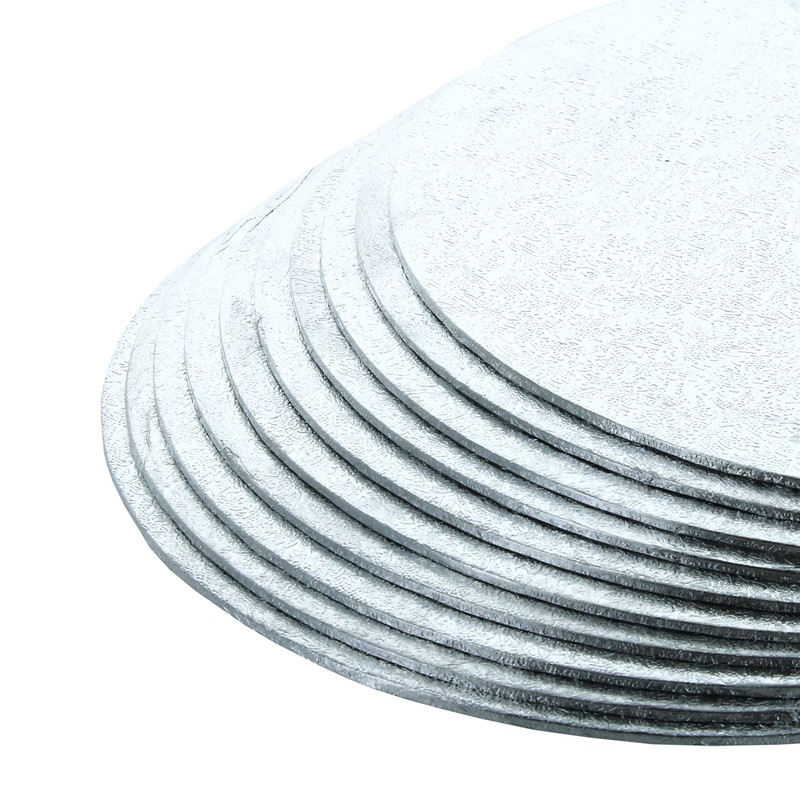 Culpitt Thick Round Turn Edge Cake Cards, Cake Boards, Silver
